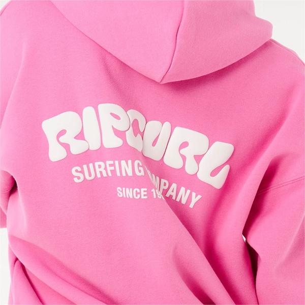2026 Rip Curl Womens Surf Puff Heritage Hoodie 06AWFL - Super Pink